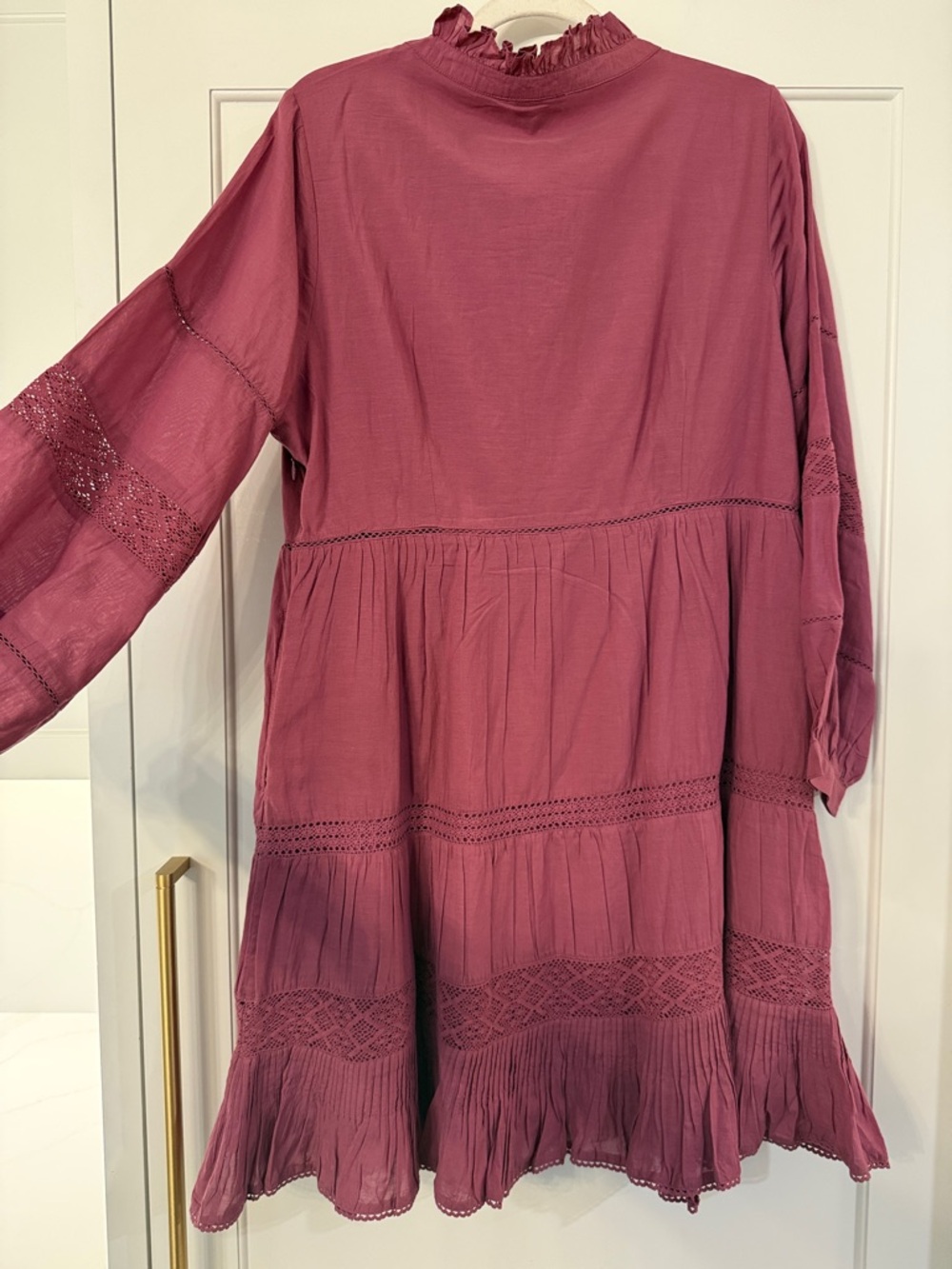 Sundance Mauve Ruffle Tiered Dress - Picture 3 of 8